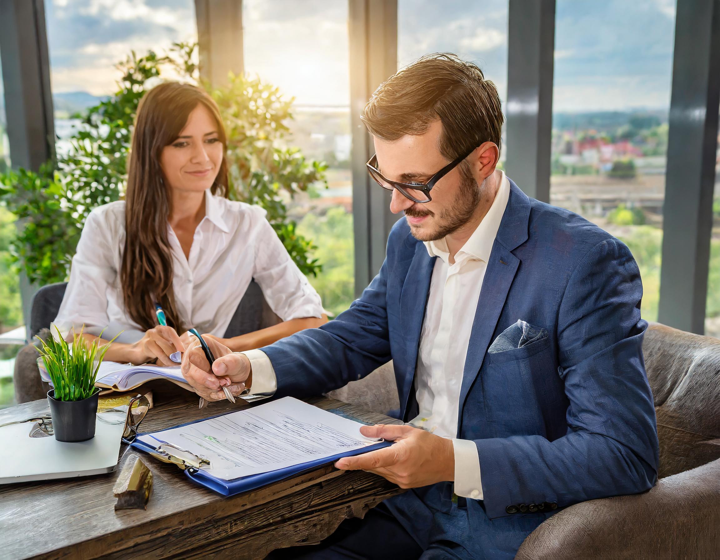 Steuerberater bei der Beratung eines Unternehmens
